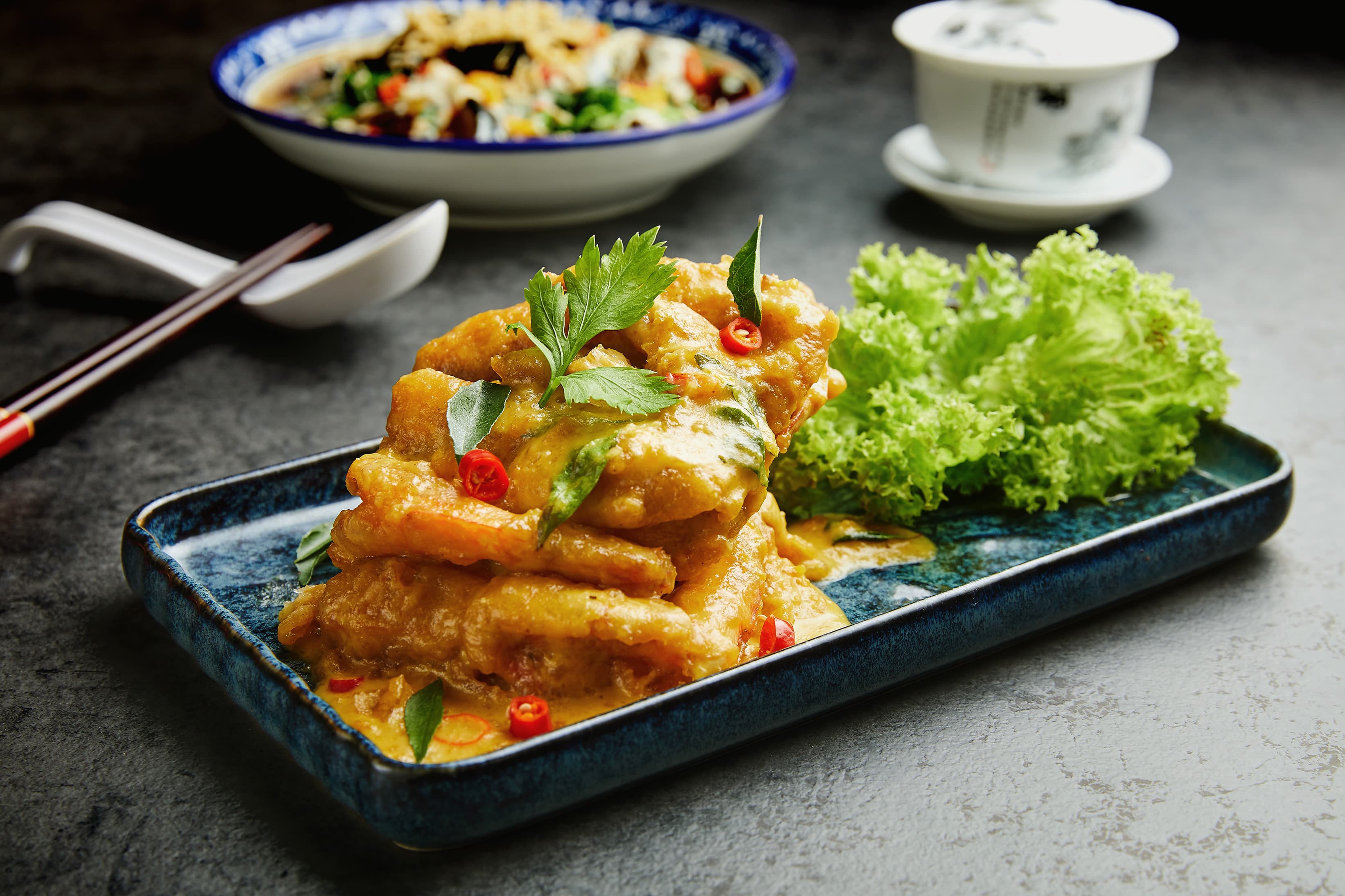 Salted Egg Prawns